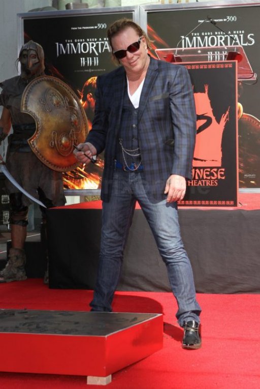 Com Made Rouke Mickey Rourke Celebrates Career Achievements With Hand & Footprint ...