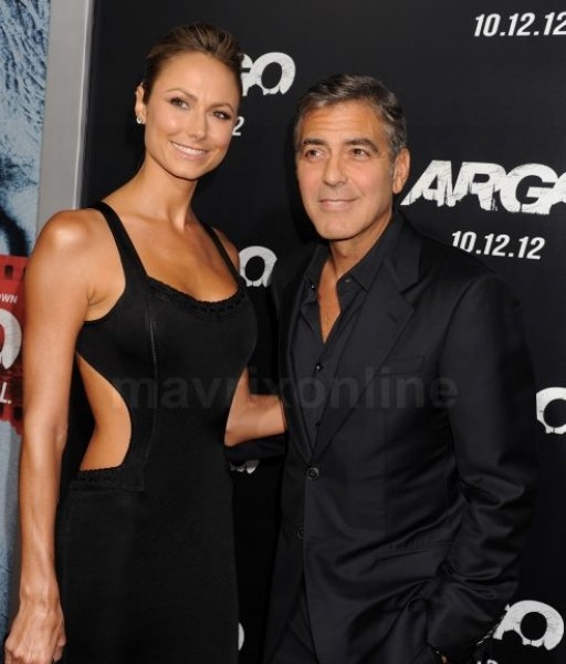 Stacy Keibler and George Clooney