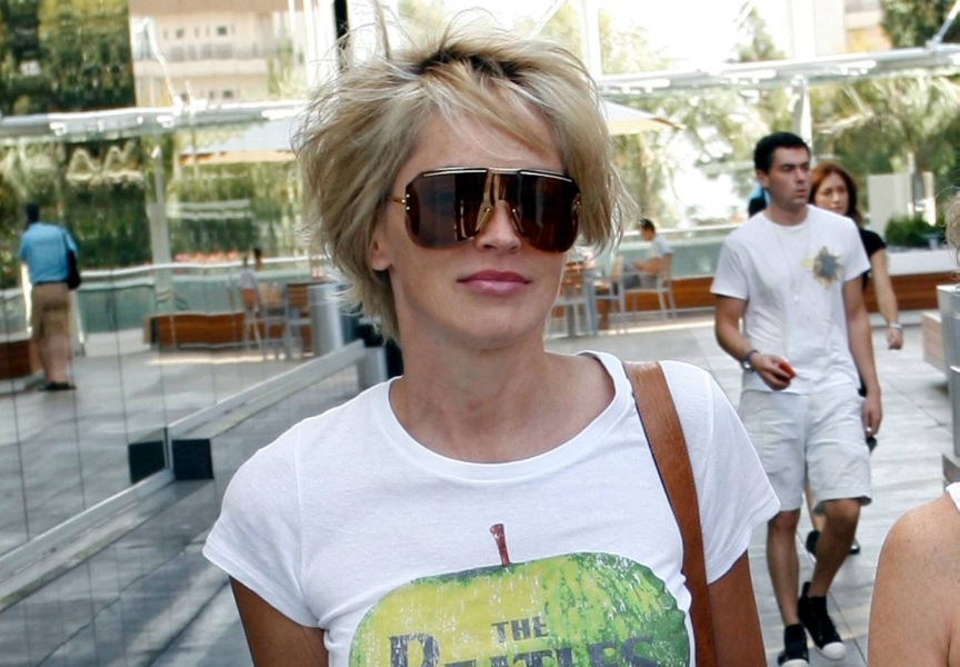 Sharon Stone Beatles T Shirt